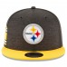Youth Pittsburgh Steelers New Era Black/Gold 2018 NFL Sideline Home 9FIFTY Snapback Adjustable Hat 3059324